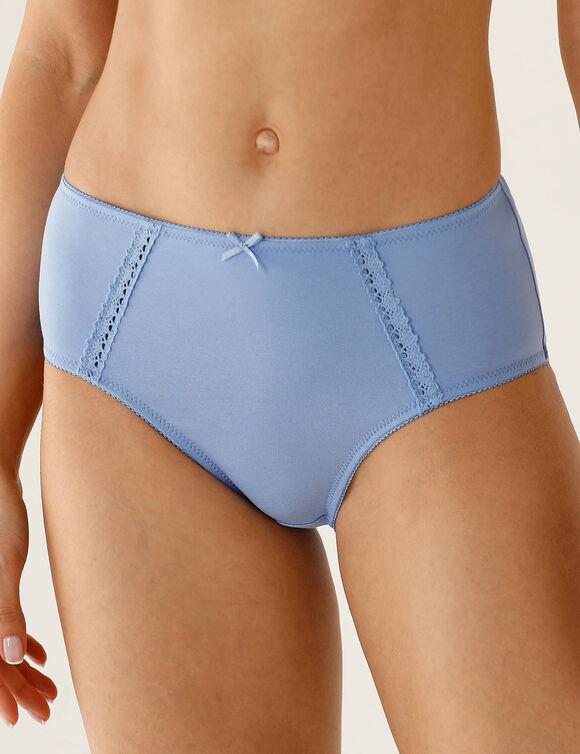 Culotte maxi en coton ajouré - Lot de 2 (bleu + parme) Culotte maxi en coton ajouré - Lot de 2 (bleu + parme)
